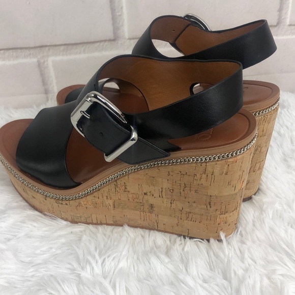 Sarto by Franco Sarto Polly Wedge Black Leather - Picture 6 of 13